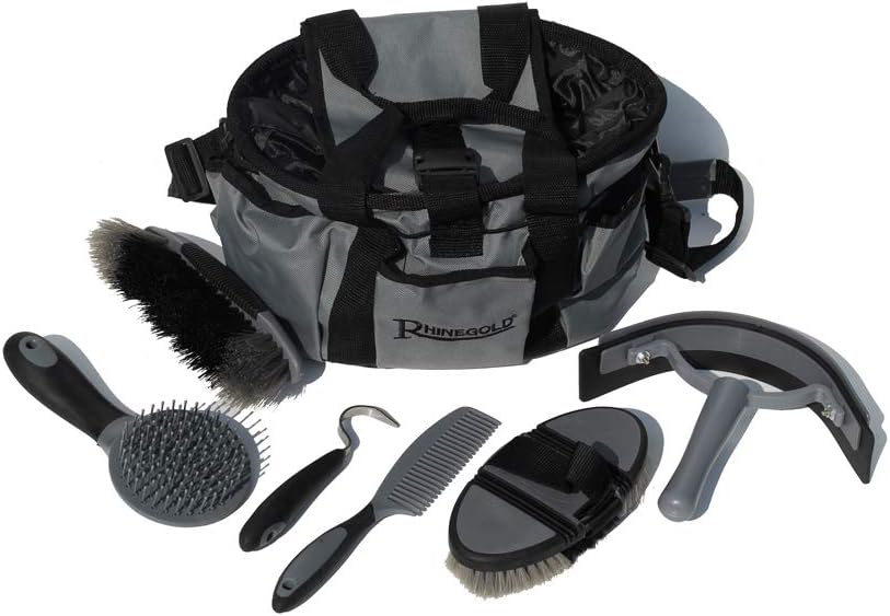 Rhinegold Full Grooming Kit In Bag - Grey