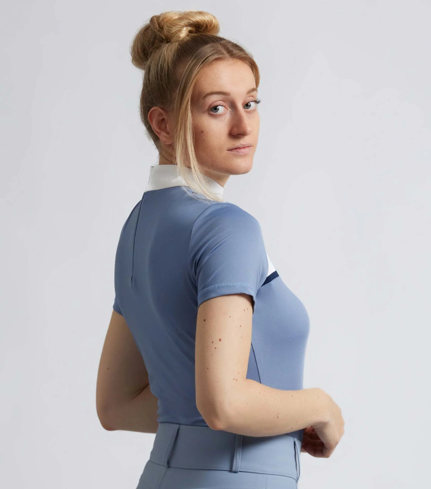 Premier Equine Campani Short Sleeve Riding Top Infinity Blue