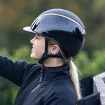 Charles Owen EQX Kylo Sparkly Riding Hat Black Gloss & Rose Gold