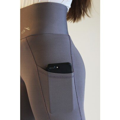 Gallop High Waist Silicone Knee Tights With Pockets