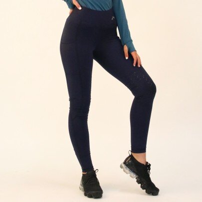 Gallop High Waist Silicone Knee Tights With Pockets