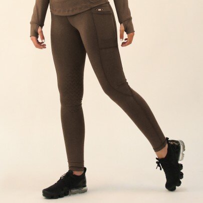 Gallop High Waist Silicone Knee Tights With Pockets