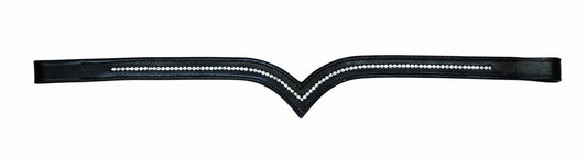 Kincade Diamante V Shaped Pony Browband in Black