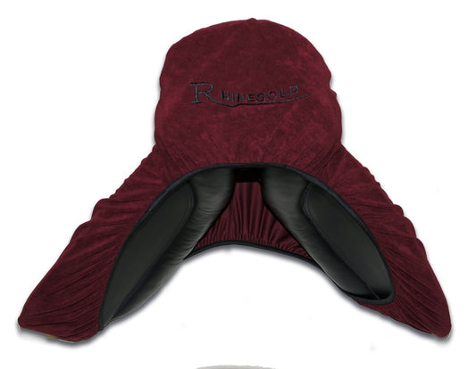 Rhinegold Burgundy Stretch Fleece Saddle Cover