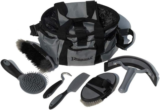Rhinegold Full Grooming Kit In Bag - Grey