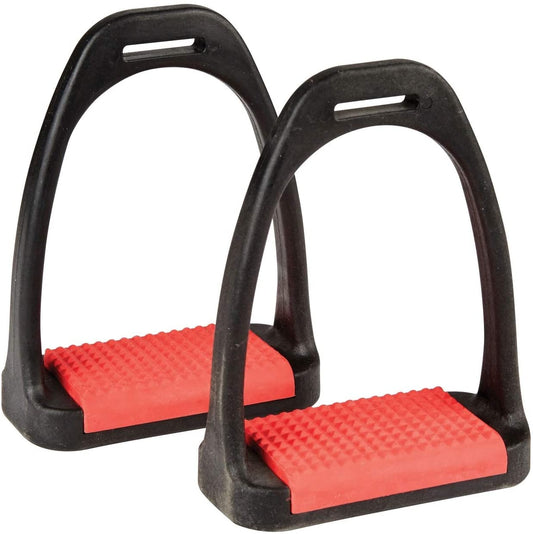 Korsteel Black Polymer Stirrups with Coloured Treads