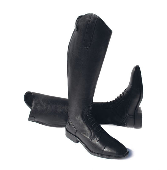 Rhinegold Childs Elite Leather 'Luxus' Tall Riding Boots Black