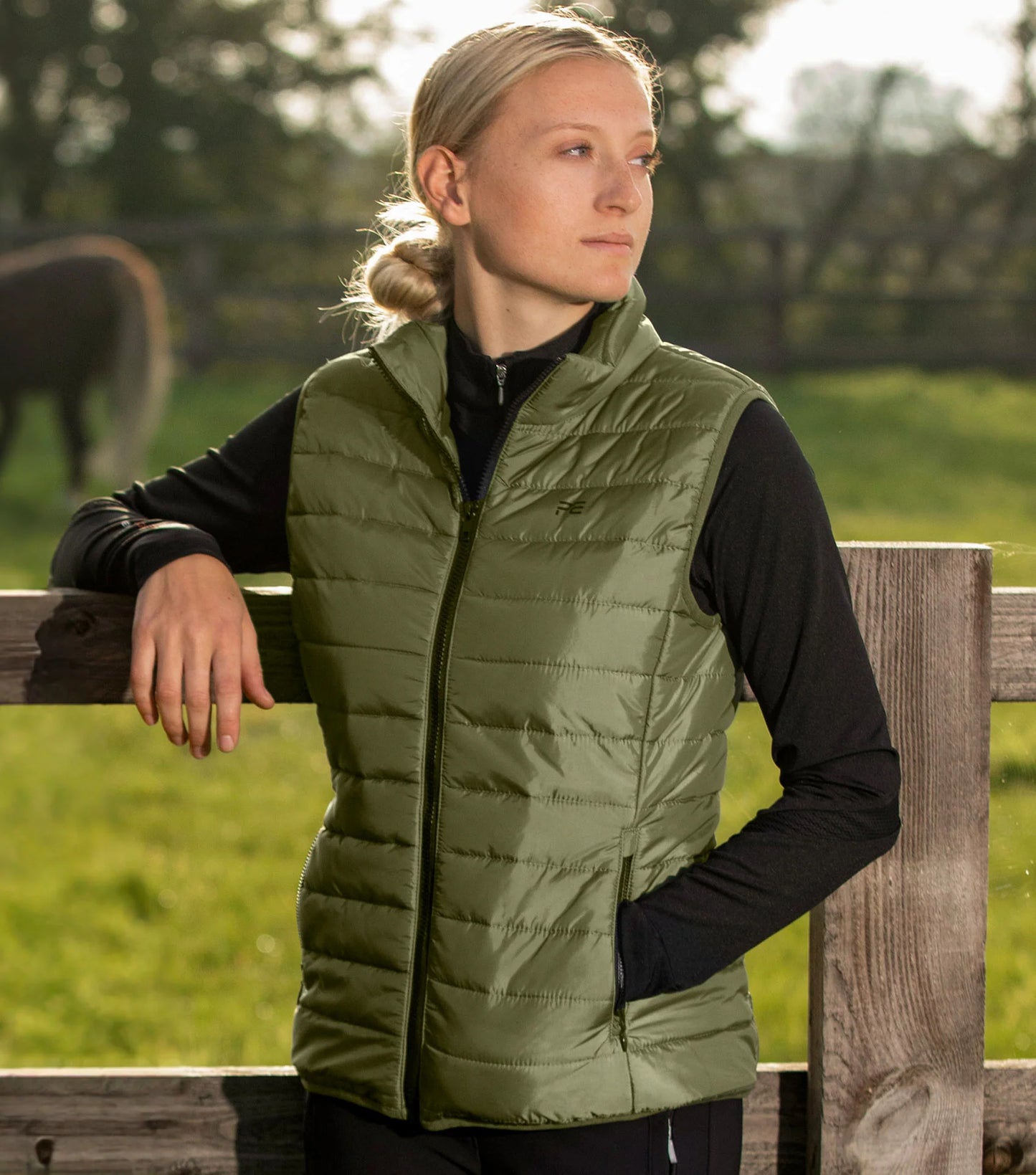 Premier Equine Dante Ladies Gilet - Olive