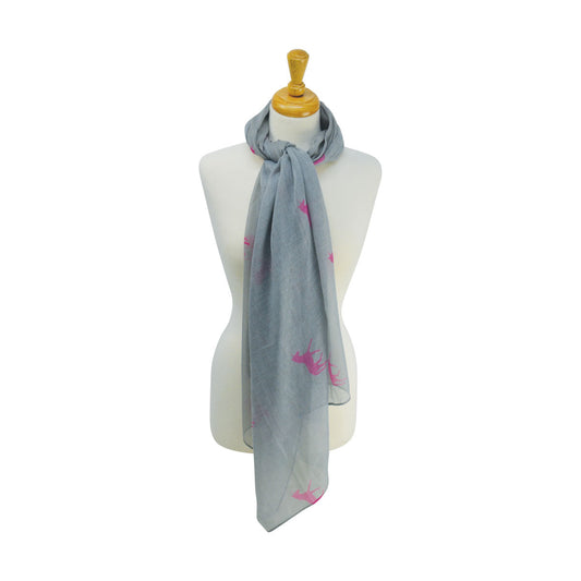 Pink & Grey Unicorn Scarf