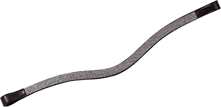 Collegiate Curved Silver Chain Diamante Browband