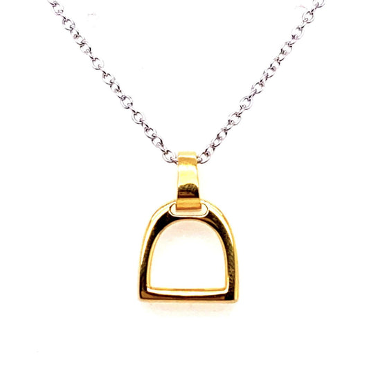 Gold Mini Stirup Necklace