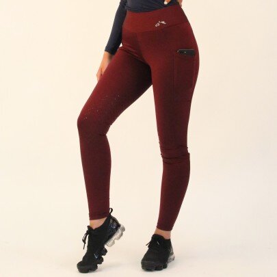 Gallop High Waist Silicone Knee Tights With Pockets